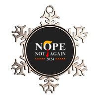 Funny Trump 2024 Nope Not Again Metallic Star Ornament