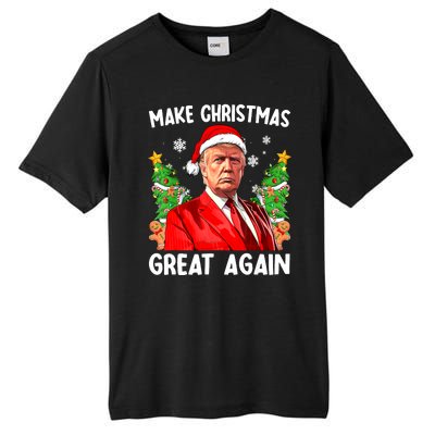 Funny Trump 2024 Make Christmas Great Again Funny Xmas Santa Gift Tall Fusion ChromaSoft Performance T-Shirt