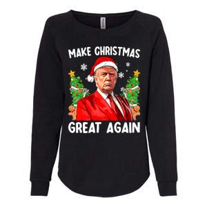 Funny Trump 2024 Make Christmas Great Again Funny Xmas Santa Gift Womens California Wash Sweatshirt