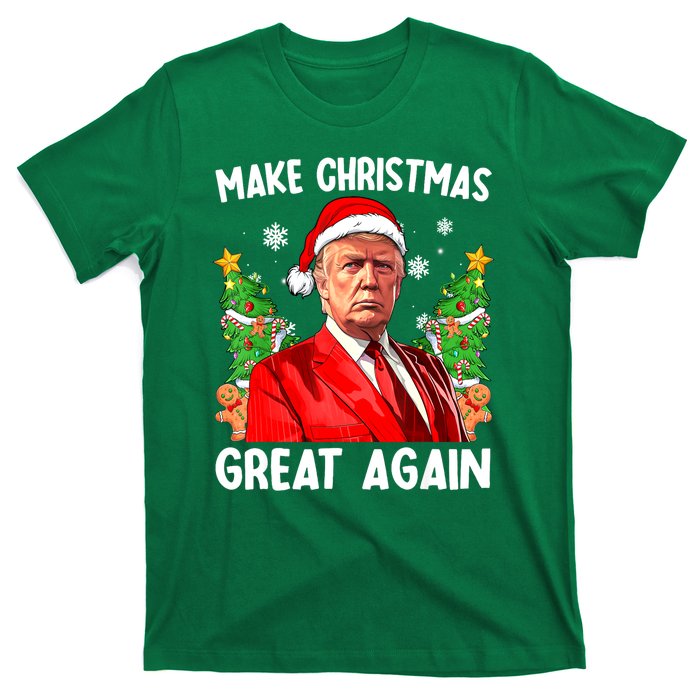 Funny Trump 2024 Make Christmas Great Again Funny Xmas Santa Gift T-Shirt