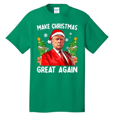 Funny Trump 2024 Make Christmas Great Again Funny Xmas Santa Gift Tall T-Shirt