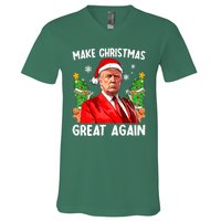 Funny Trump 2024 Make Christmas Great Again Funny Xmas Santa Gift V-Neck T-Shirt