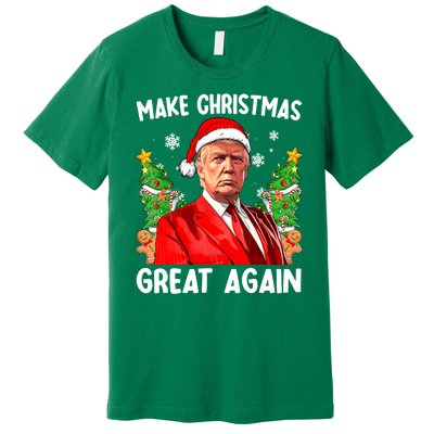 Funny Trump 2024 Make Christmas Great Again Funny Xmas Santa Gift Premium T-Shirt