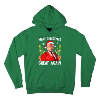 Funny Trump 2024 Make Christmas Great Again Funny Xmas Santa Gift Tall Hoodie