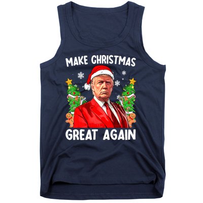 Funny Trump 2024 Make Christmas Great Again Funny Xmas Santa Gift Tank Top