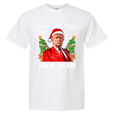 Funny Trump 2024 Make Christmas Great Again Funny Xmas Santa Gift Garment-Dyed Heavyweight T-Shirt