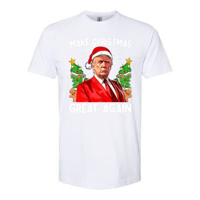 Funny Trump 2024 Make Christmas Great Again Funny Xmas Santa Gift Softstyle CVC T-Shirt