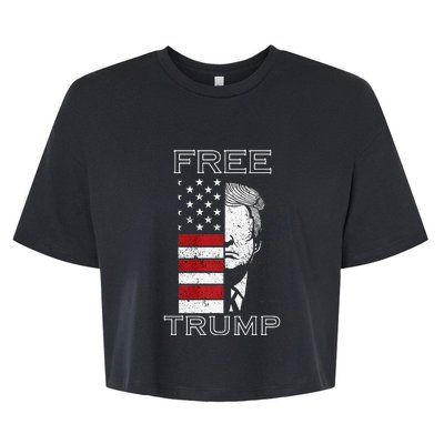 Free Trump 2024 Bella+Canvas Jersey Crop Tee