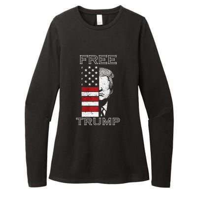 Free Trump 2024 Womens CVC Long Sleeve Shirt