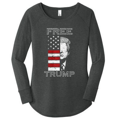 Free Trump 2024 Women's Perfect Tri Tunic Long Sleeve Shirt