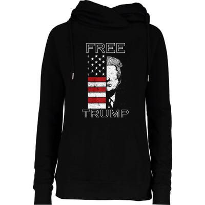 Free Trump 2024 Womens Funnel Neck Pullover Hood