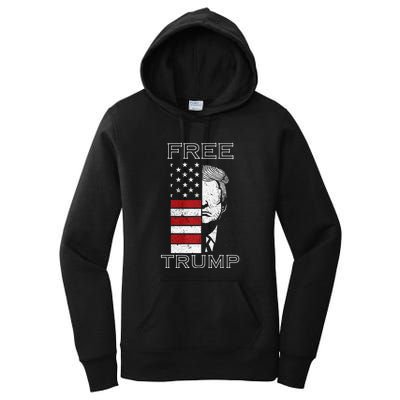 Free Trump 2024 Women's Pullover Hoodie