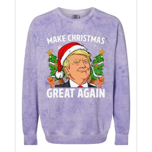 Funny Trump 2024 Make Christmas Great Again Colorblast Crewneck Sweatshirt