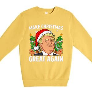 Funny Trump 2024 Make Christmas Great Again Premium Crewneck Sweatshirt