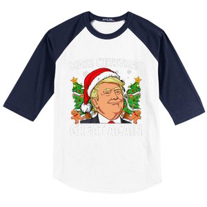 Funny Trump 2024 Make Christmas Great Again Baseball Sleeve Shirt