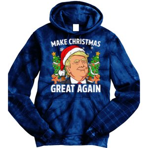 Funny Trump 2024 Make Christmas Great Again Tie Dye Hoodie