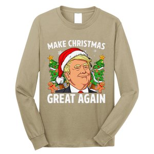 Funny Trump 2024 Make Christmas Great Again Long Sleeve Shirt