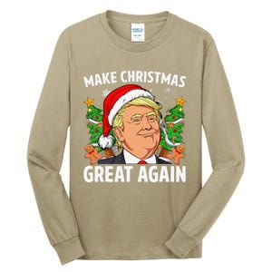 Funny Trump 2024 Make Christmas Great Again Tall Long Sleeve T-Shirt