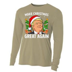 Funny Trump 2024 Make Christmas Great Again Cooling Performance Long Sleeve Crew