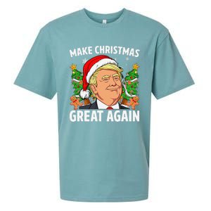 Funny Trump 2024 Make Christmas Great Again Sueded Cloud Jersey T-Shirt