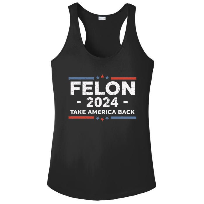 Felon Trump 2024 Take America Back Vintage Ladies PosiCharge Competitor Racerback Tank