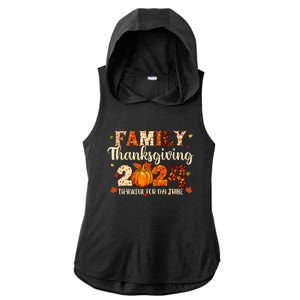 Family Thanksgiving 2024 Thankful For My Tribe Fall Autumn Ladies PosiCharge Tri-Blend Wicking Draft Hoodie Tank