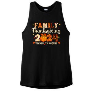 Family Thanksgiving 2024 Thankful For My Tribe Fall Autumn Ladies PosiCharge Tri-Blend Wicking Tank