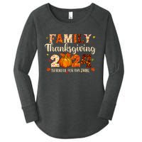 Family Thanksgiving 2024 Thankful For My Tribe Fall Autumn Women's Perfect Tri Tunic Long Sleeve Shirt