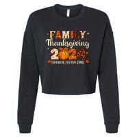 Family Thanksgiving 2024 Thankful For My Tribe Fall Autumn Cropped Pullover Crew