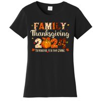 Family Thanksgiving 2024 Thankful For My Tribe Fall Autumn Women's T-Shirt