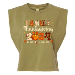 Family Thanksgiving 2024 Thankful For My Tribe Fall Autumn Garment-Dyed Women's Muscle Tee