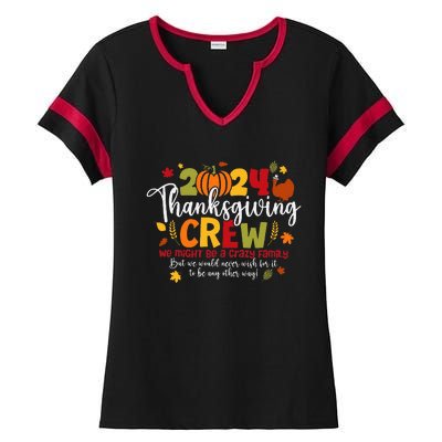 Family Thanksgiving 2024 Thanksgiving Crew Turkey Ladies Halftime Notch Neck Tee