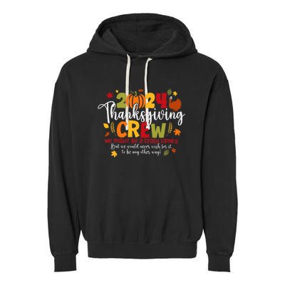 Family Thanksgiving 2024 Thanksgiving Crew Turkey Garment-Dyed Fleece Hoodie