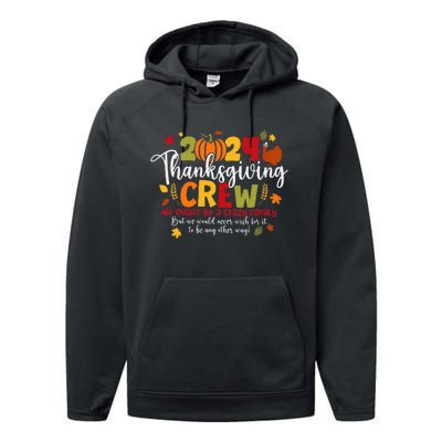 Family Thanksgiving 2024 Thanksgiving Crew Turkey Performance Fleece Hoodie