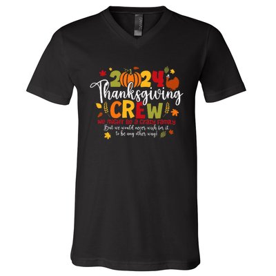 Family Thanksgiving 2024 Thanksgiving Crew Turkey V-Neck T-Shirt