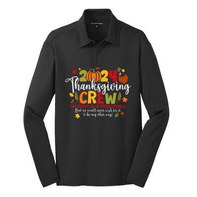 Family Thanksgiving 2024 Thanksgiving Crew Turkey Silk Touch Performance Long Sleeve Polo