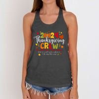 Family Thanksgiving 2024 Thanksgiving Crew Turkey Women's Knotted Racerback Tank