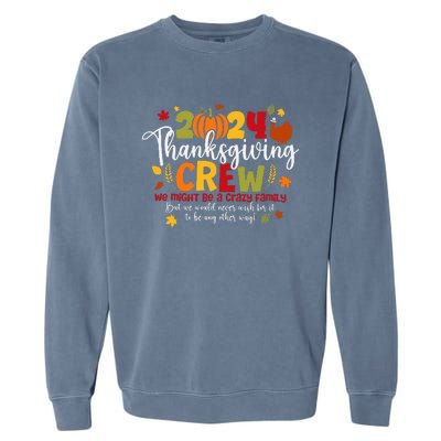 Family Thanksgiving 2024 Thanksgiving Crew Turkey Garment-Dyed Sweatshirt