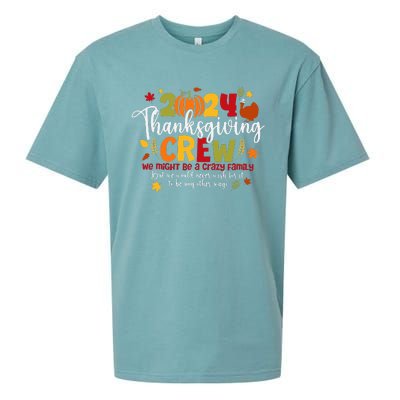 Family Thanksgiving 2024 Thanksgiving Crew Turkey Sueded Cloud Jersey T-Shirt