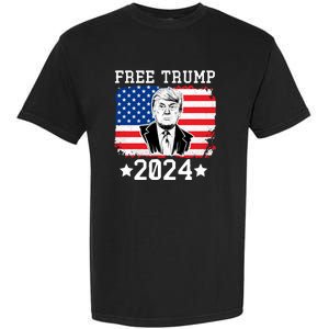 Free Trump 2024 Donald Trump USA Election Garment-Dyed Heavyweight T-Shirt