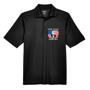 Free Trump 2024 Donald Trump USA Election Men's Origin Performance Pique Polo