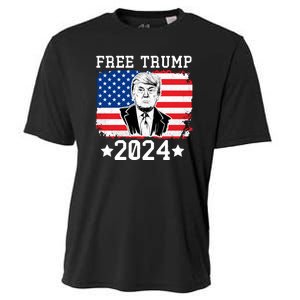 Free Trump 2024 Donald Trump USA Election Cooling Performance Crew T-Shirt