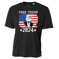 Free Trump 2024 Donald Trump USA Election Cooling Performance Crew T-Shirt