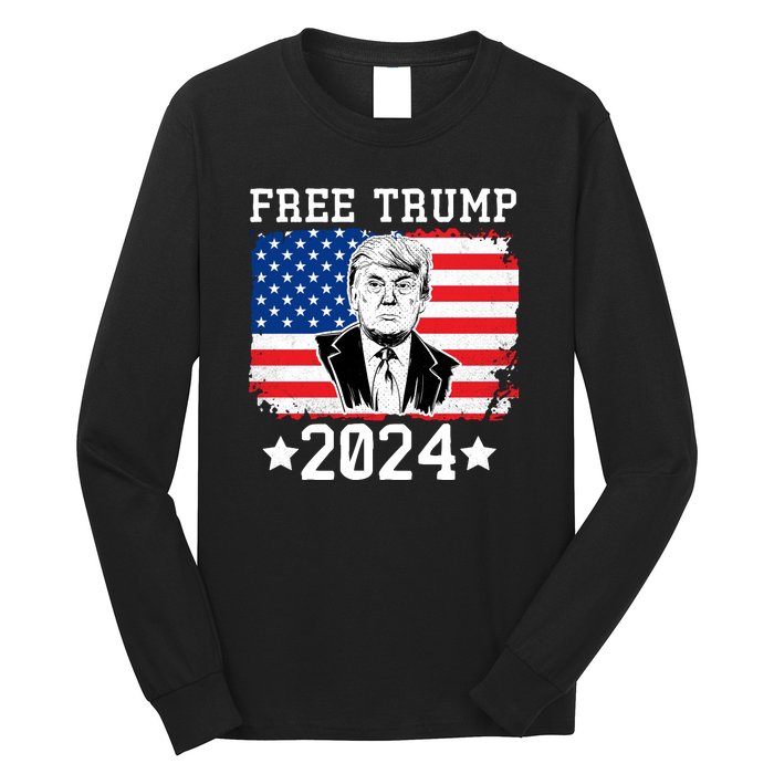 Free Trump 2024 Donald Trump USA Election Long Sleeve Shirt