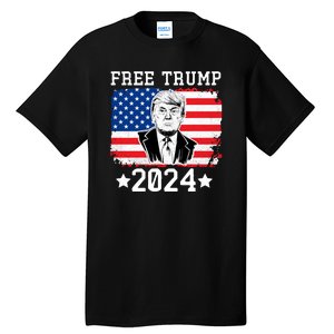 Free Trump 2024 Donald Trump USA Election Tall T-Shirt