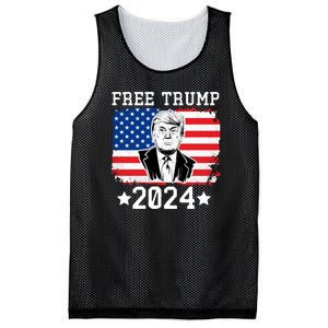 Free Trump 2024 Donald Trump USA Election Mesh Reversible Basketball Jersey Tank