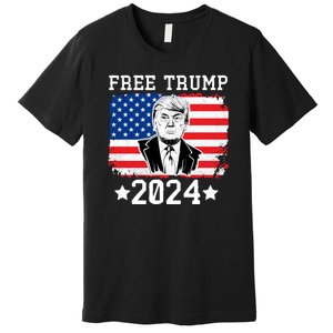 Free Trump 2024 Donald Trump USA Election Premium T-Shirt