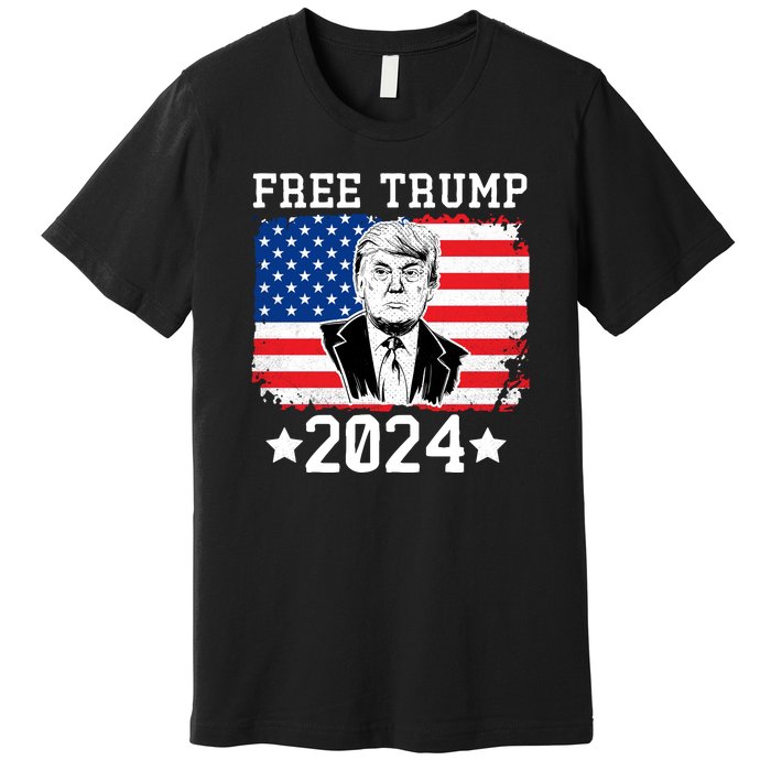 Free Trump 2024 Donald Trump USA Election Premium T-Shirt