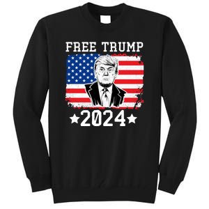 Free Trump 2024 Donald Trump USA Election Tall Sweatshirt