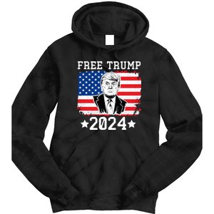 Free Trump 2024 Donald Trump USA Election Tie Dye Hoodie